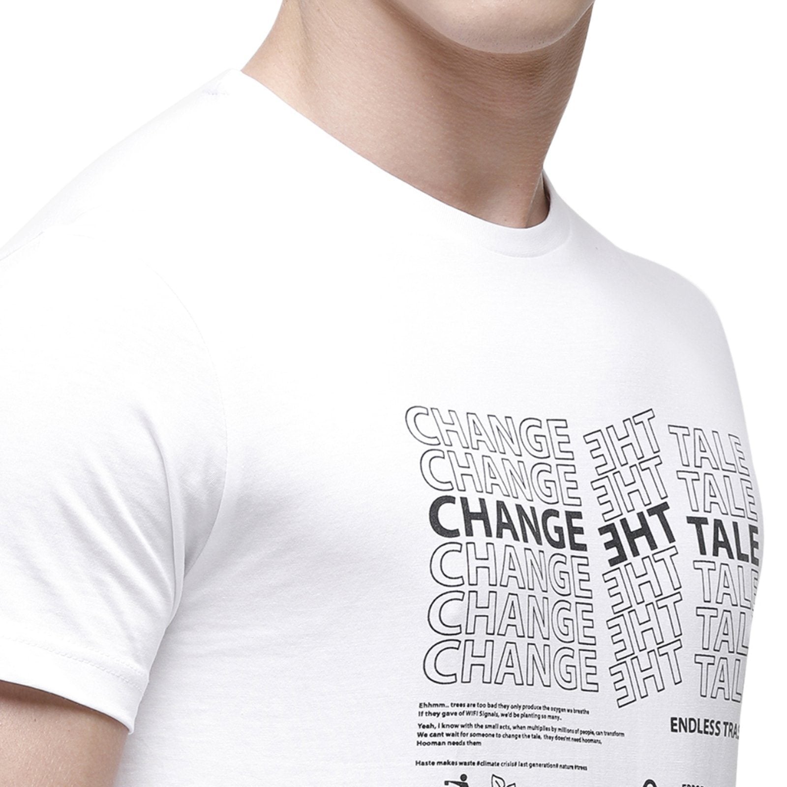 Classic polo Men's Round Neck Half Sleeve White 100% Cotton T-Shirt BALENO - 361 A SF C T-shirt Classic Polo 