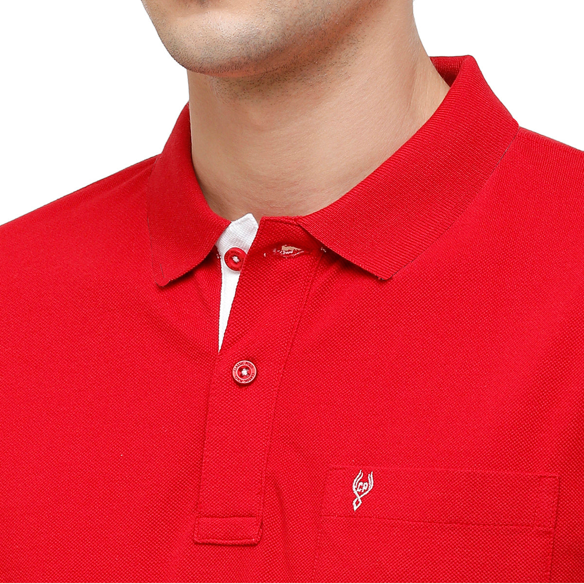 Classic Polo Red Polo Neck Authentic Fit T Shirt Men - 4SSN 215 T-shirt Classic Polo 