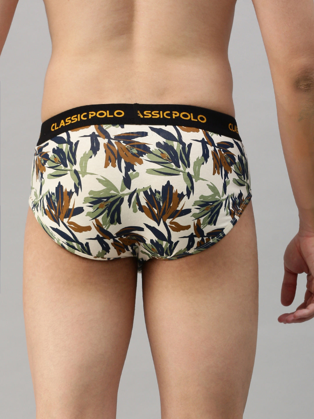 Classic Polo Men's Modal Printed Briefs | Scarce - Multicolor (Pack of 3)