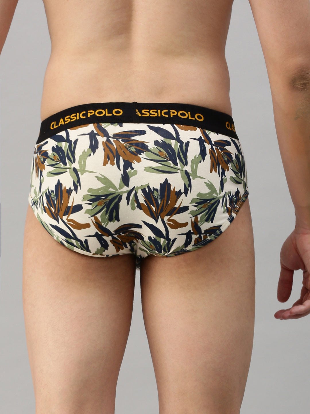 Classic Polo Men's Modal Printed Briefs | Scarce - Red & Yellow (Pack of 2)