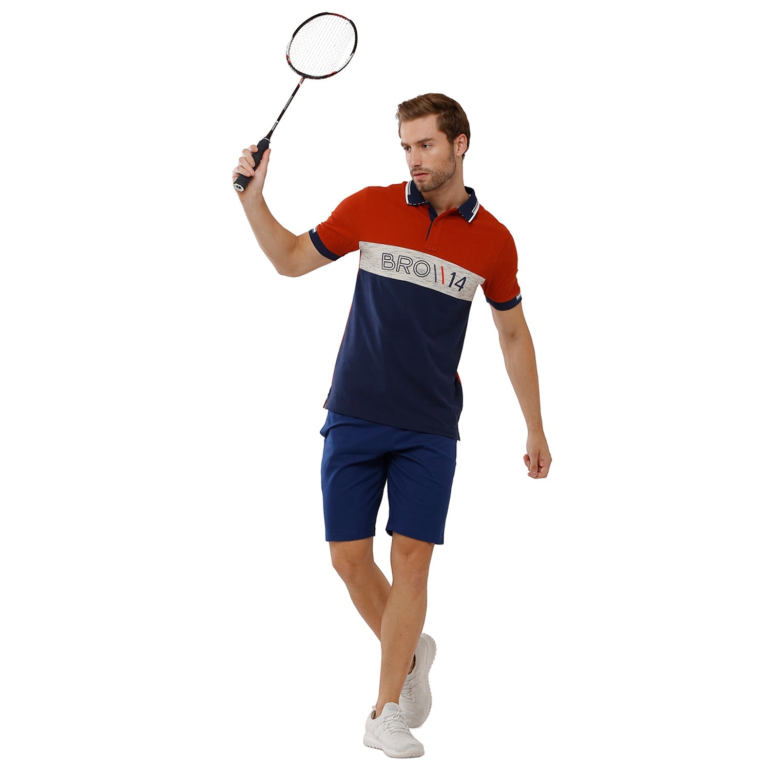 Classic Polo Bro Mens Color Block Half Sleeve Slim Fit Polo Neck Multicolor T-Shirt (BRP - 322 A SF P) T-shirt Classic Polo 