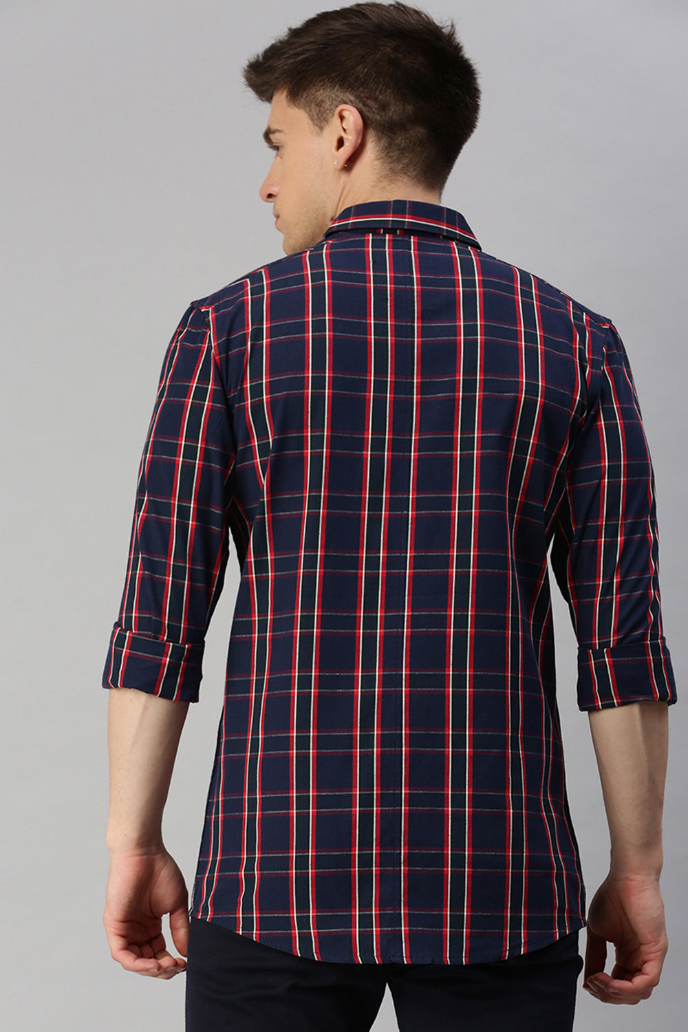 CP BRO Men's Cotton Full Sleeve Checked Slim Fit Collar Neck Multicolor Woven Shirt | Sbo1-50 A