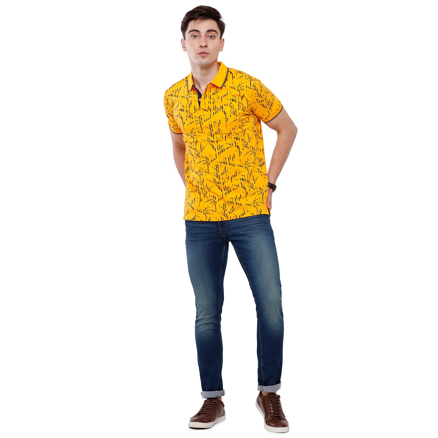 Classic Polo Mens Printed Half Sleeve Slim Fit T-Shirt (BEAU - 131 A SF P) T-shirt Classic Polo 