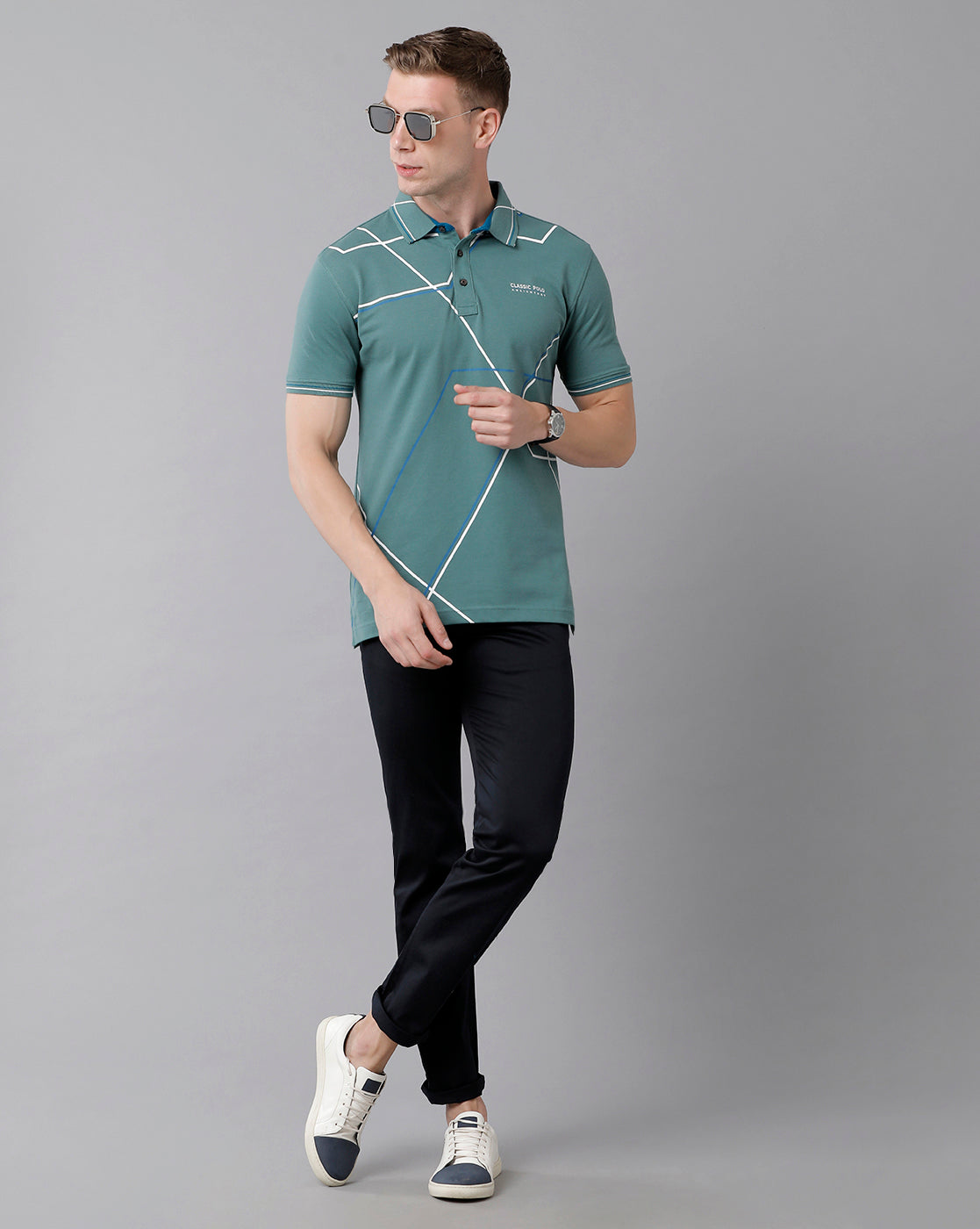 CP BRO Men's Cotton Solid Slim Fit Navy Color Trousers | Tbn2-27 C