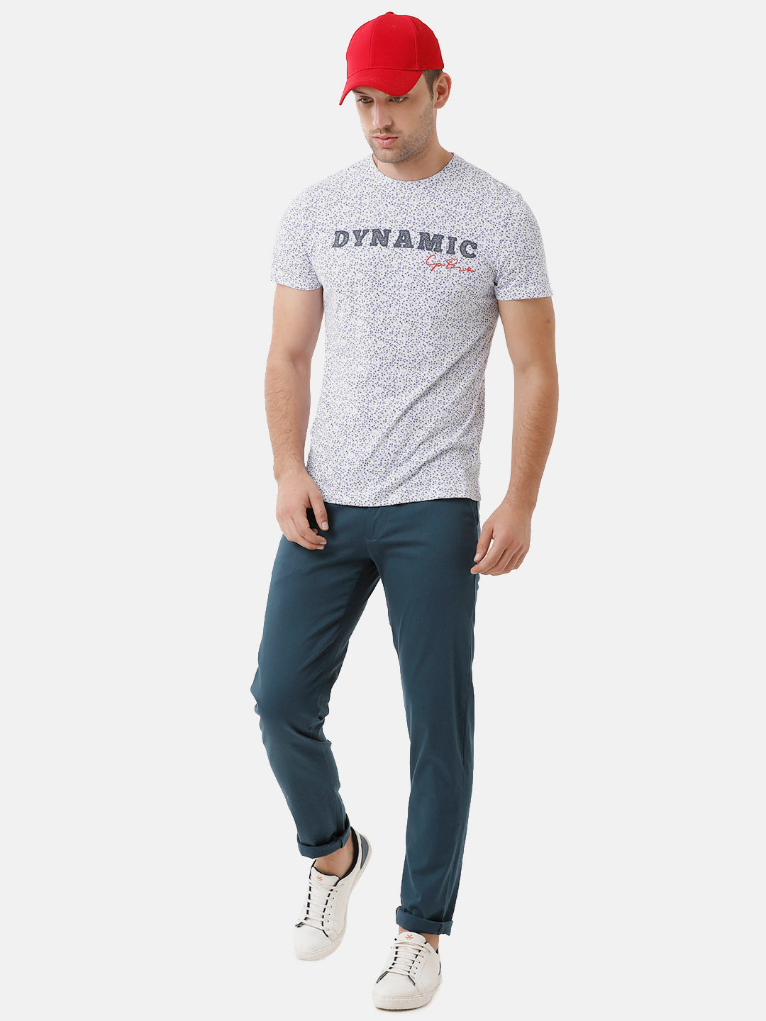 CP BRO Men's Cotton Half Sleeve Printed Slim Fit Round Neck Multicolor T-Shirt | Brcn 497