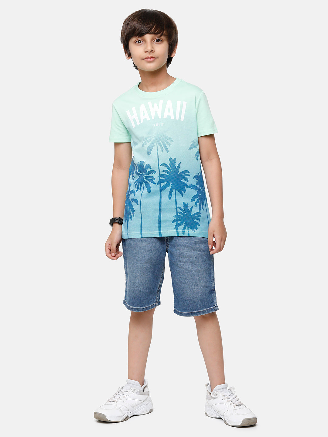 CP Boys White Slim Fit Round Neck T-Shirt T-shirt Classic Polo 