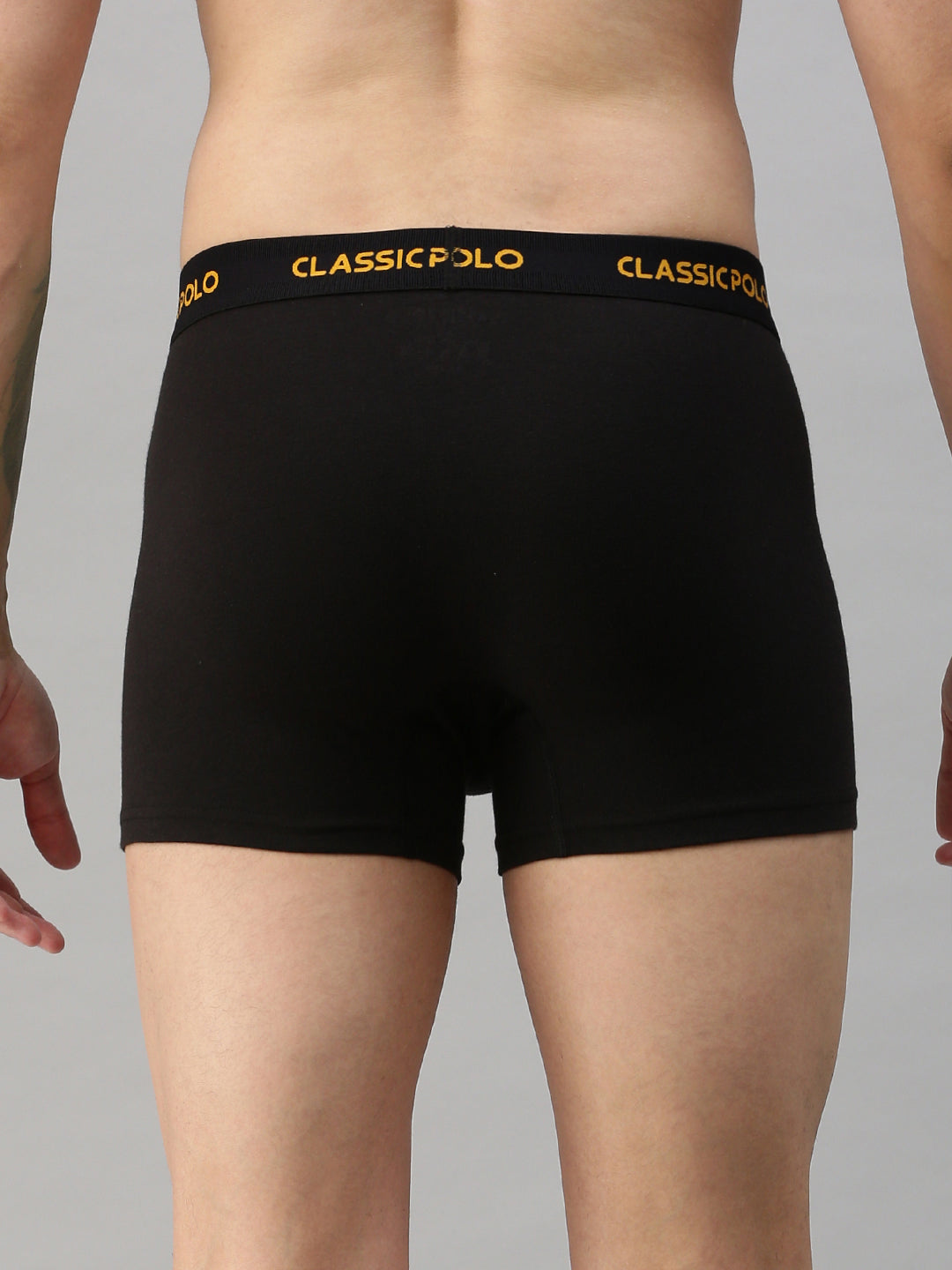 Classic Polo Men's Modal Solid Trunks | Glance - Black (Pack of 2)
