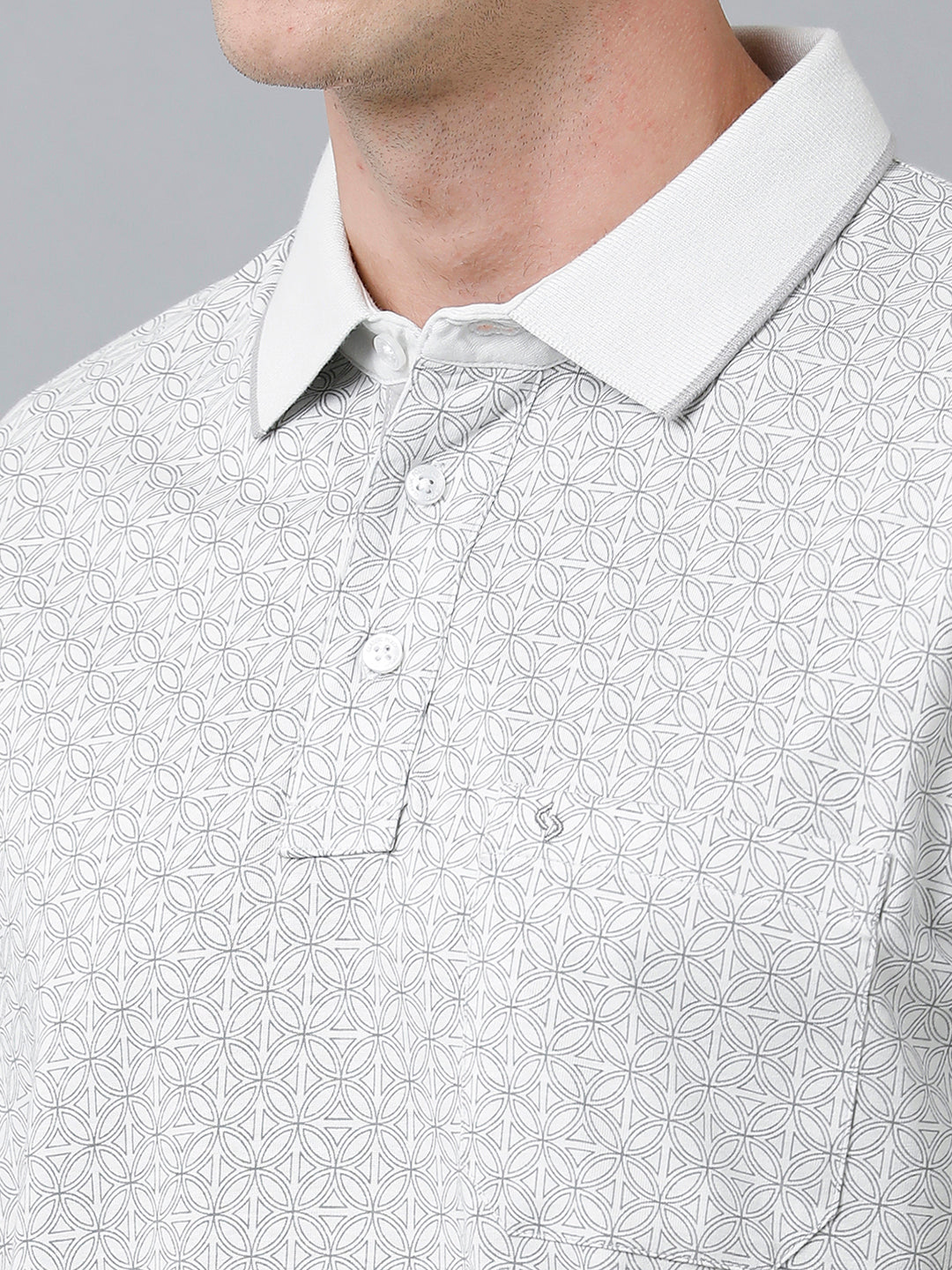 Classic Polo Men's Cotton Half Sleeve Printed Authentic Fit Polo Neck Grey Color T-Shirt | Carve Polo - 02 A