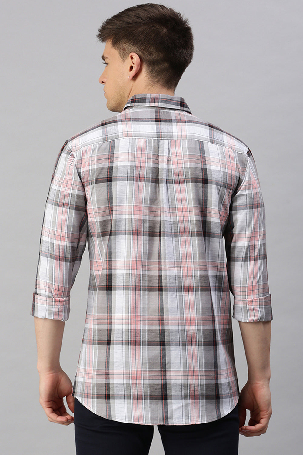 Classic Polo Men's Cotton Full Sleeve Checked Slim Fit Polo Neck Multicolur Woven Shirt | So1-162 A