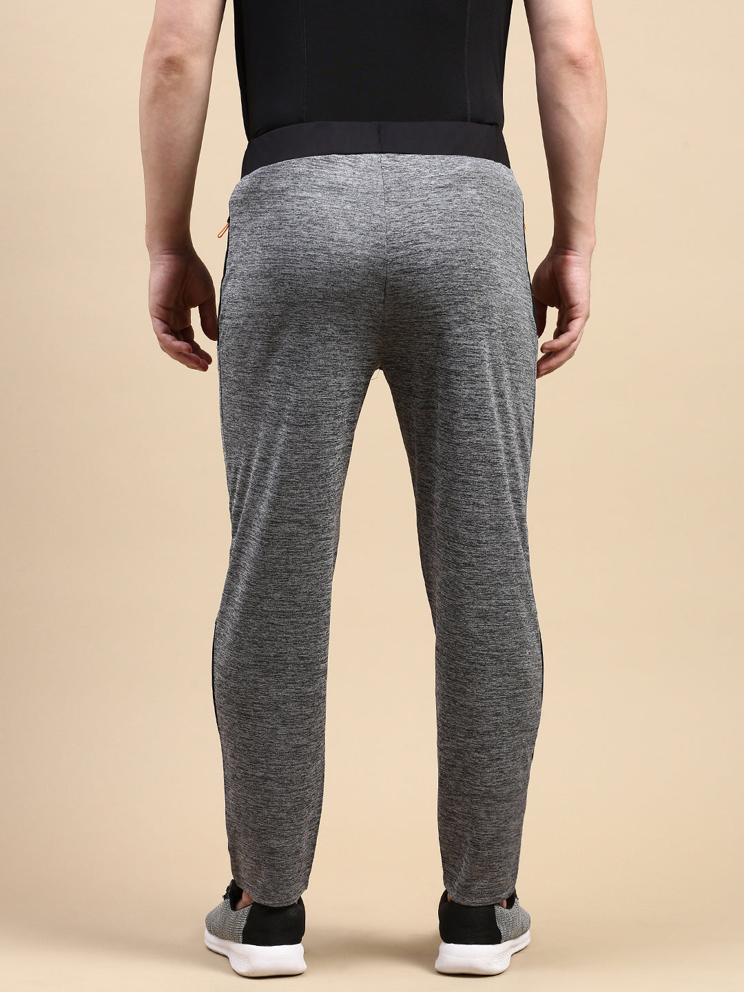 Classic Polo Men's Polyster Dark Gey/Black Slim Fit Active Wear Trackpant