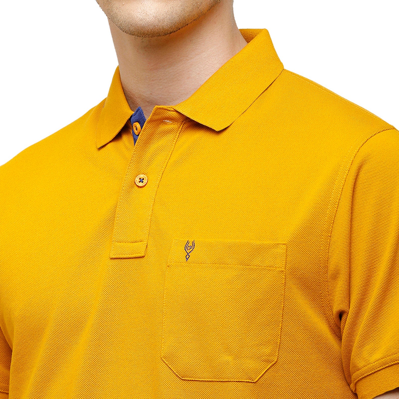 Men's Yellow Authentic Fit Polo T-Shirt - 4SSN211 T-shirt Classic Polo 