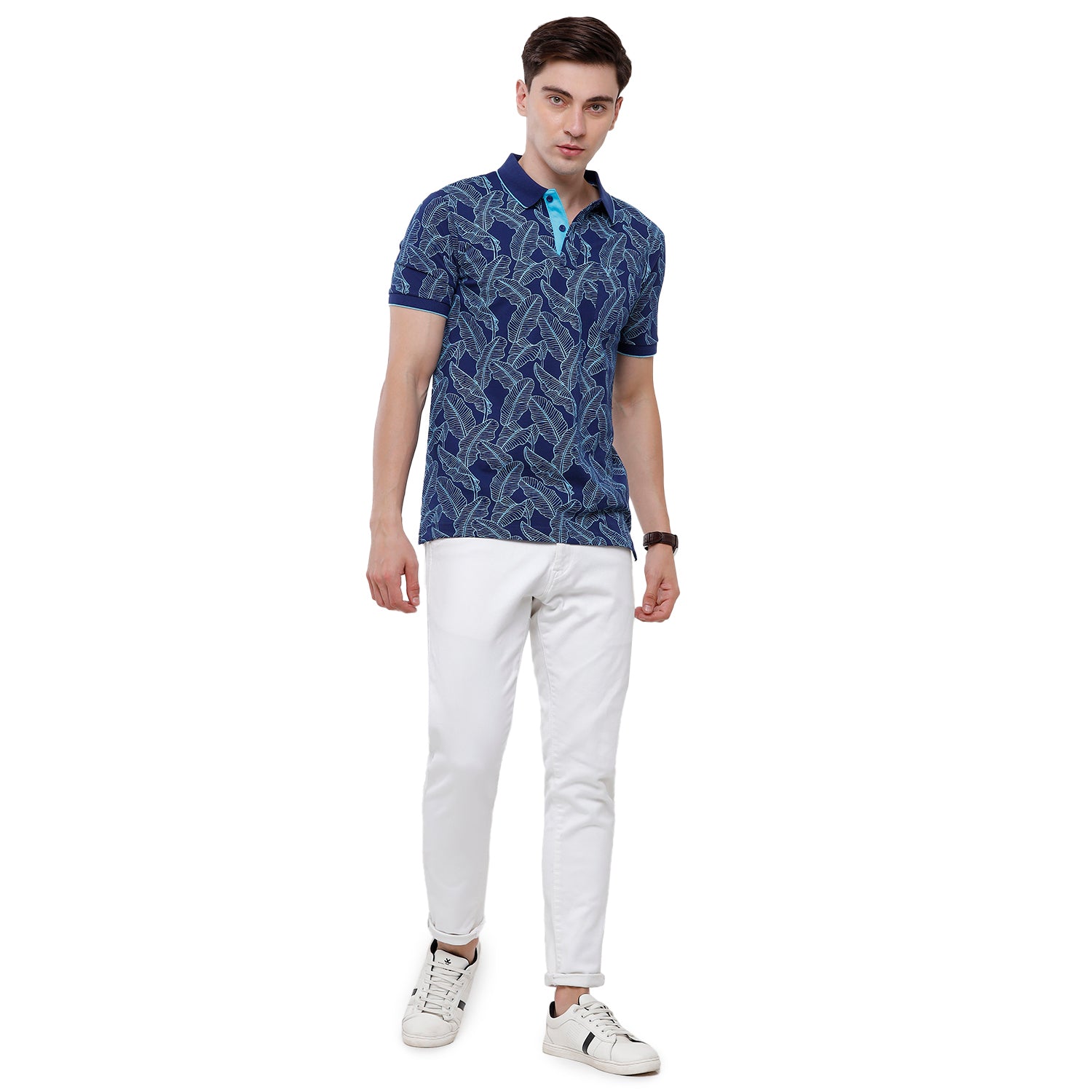 Classic Polo Mens Printed Half Sleeve Slim Fit T-Shirt (BEAU - 137 A SF P) T-shirt Classic Polo 