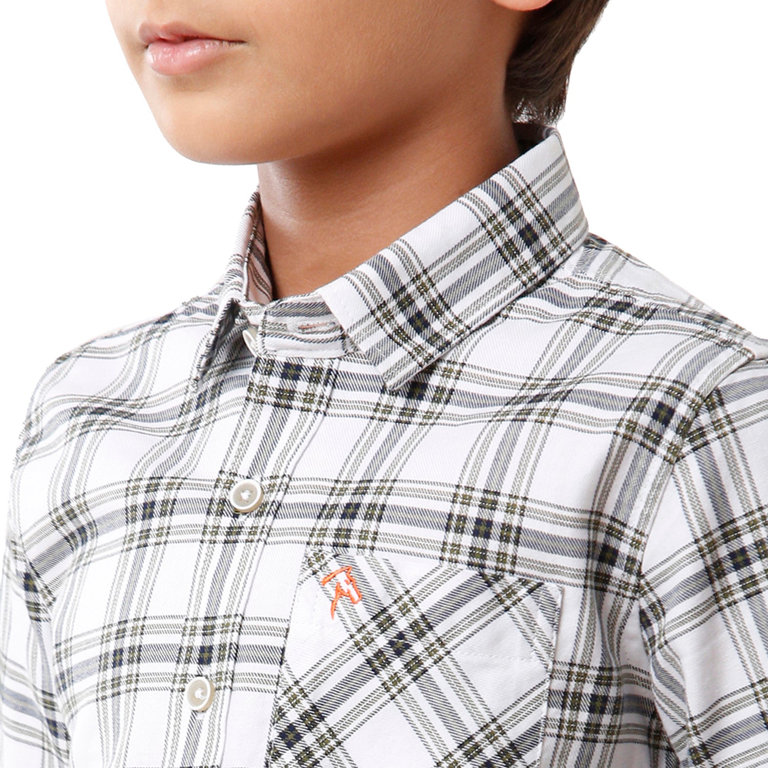 Classic Polo Bro Boys Checked Full Sleeve Slim Fit White Color Shirt - BBSH S2 13 A Shirts Classic Polo 