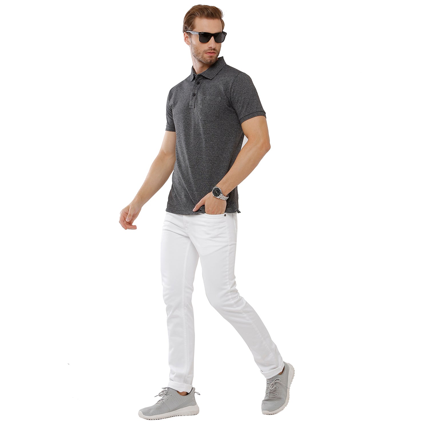 Classic polo Men's Brown Trendy Grindle Polo Half Sleeve Slim Fit T-Shirt - Proten Brown T-shirt Classic Polo 