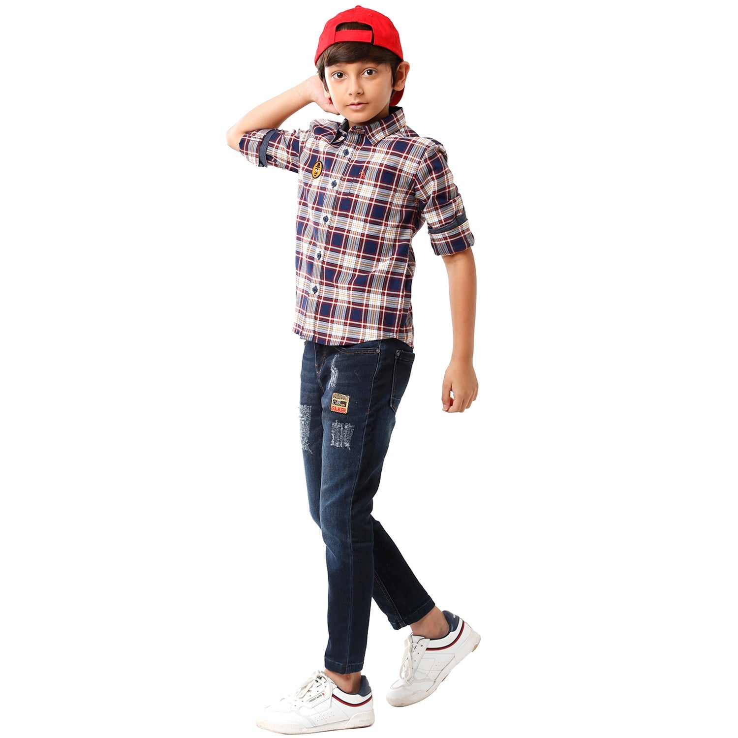 Classic Polo Bro Boys Checked Full Sleeve Slim Fit Multicolor Shirt - BBSH S2 15 A Shirts Classic Polo 