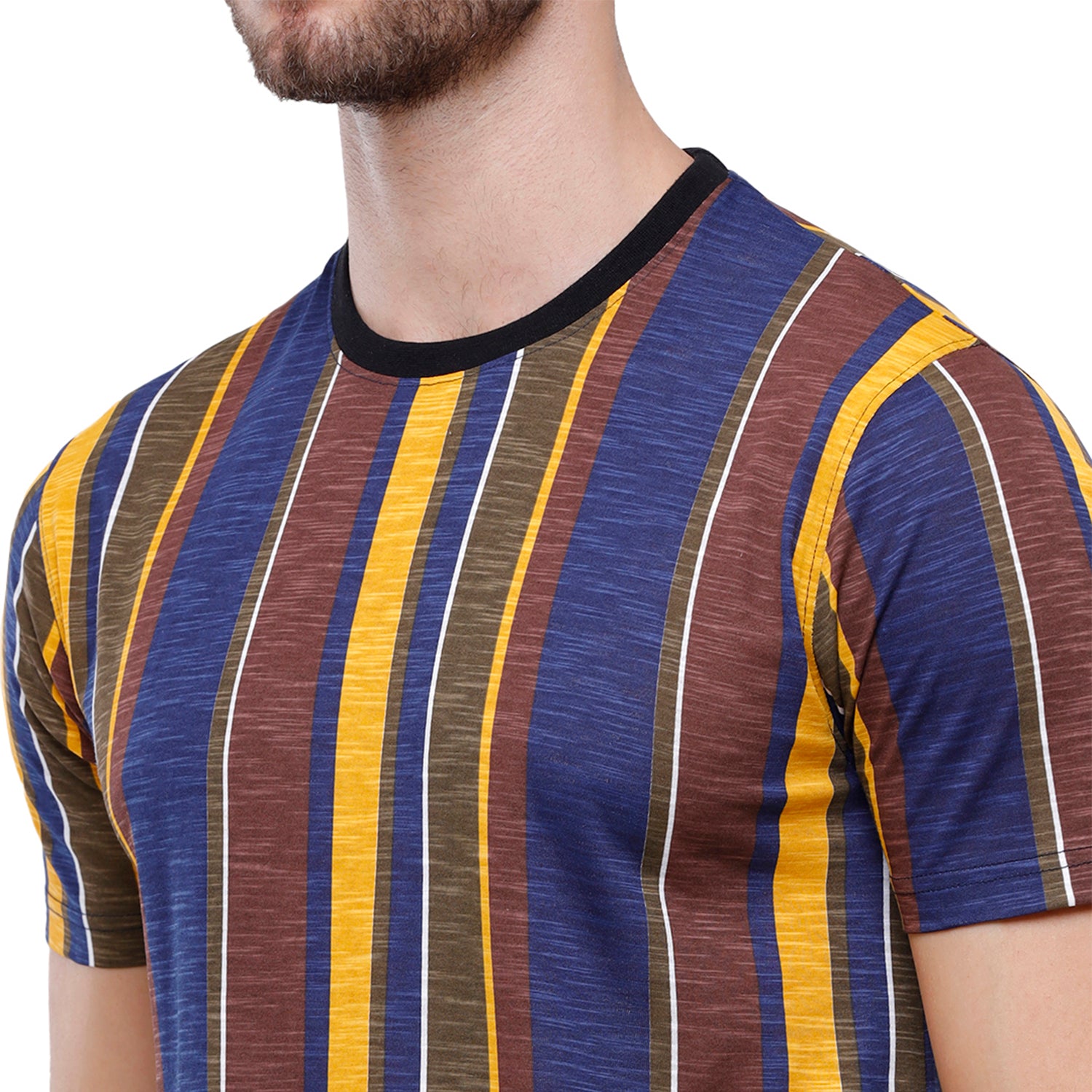 Swiss Club Mens Multi Printed Slim Fit Half Sleeve Round Neck T-Shirt (CUB - 45 A SF C) T-shirt Swiss Club 