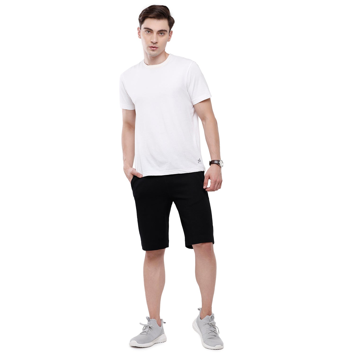 Classic Polo Mens SolidSlim Fit Shorts (NOS-DYNA - E.BLACK) Classic Polo 