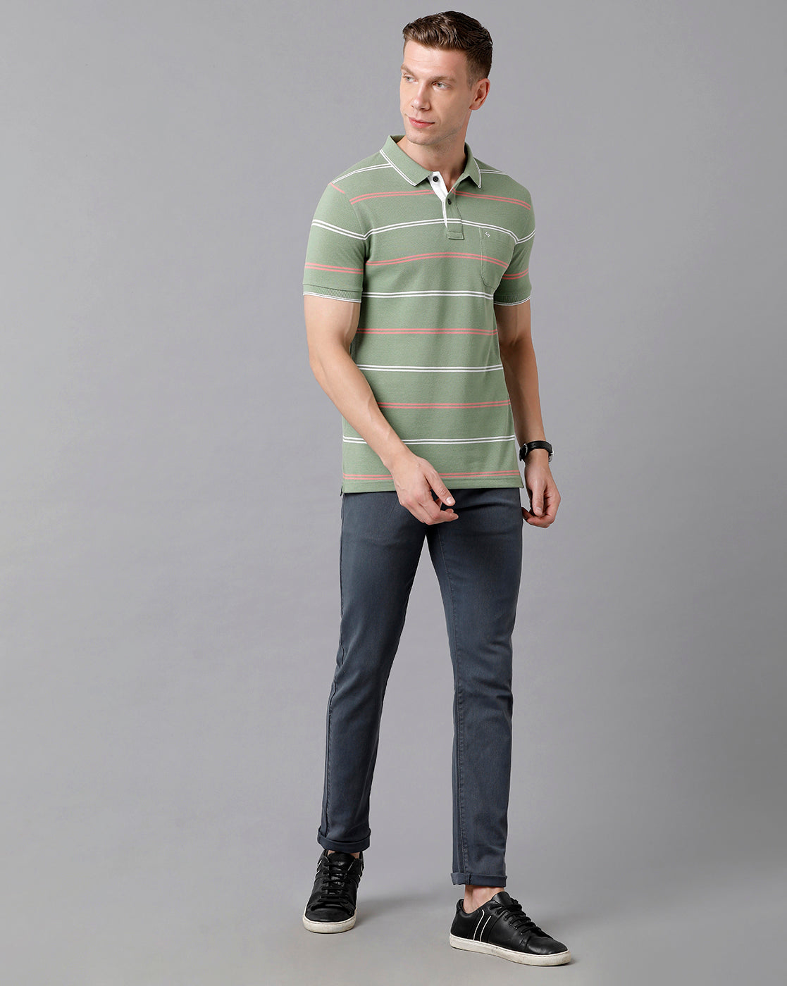 Classic Polo Men's Cotton Solid Slim Fit Blue Color Denim | Cpodn2-01 C