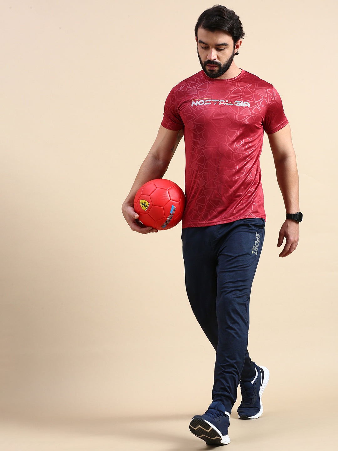 Classic Polo Men's Bottom Polyester Navy Blue Slim Fit Active Wear Track Pants | VITA-TP-NAVY