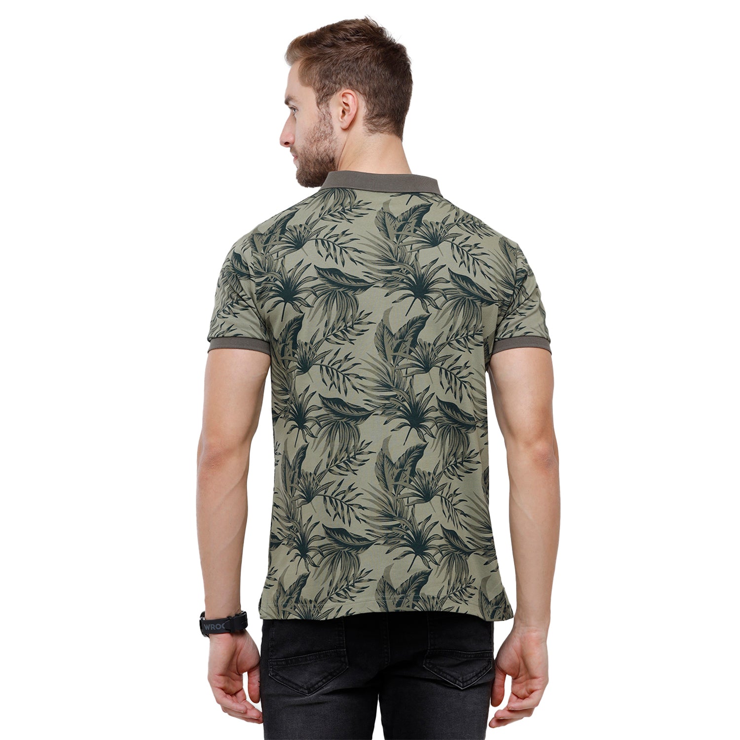 Swiss Club Mens Printed Slim Fit Half Sleeve Polo Neck T-Shirt (STAG - 206 A SF P) T-shirt Swiss Club 