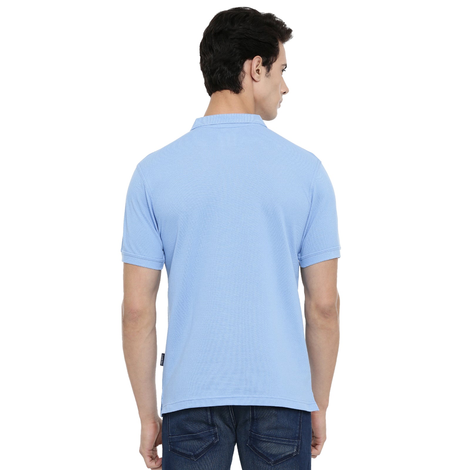 Classic Polo Light Blue Polo Neck Authentic Fit T Shirt Men - 4SSN 202 T-shirt Classic Polo 