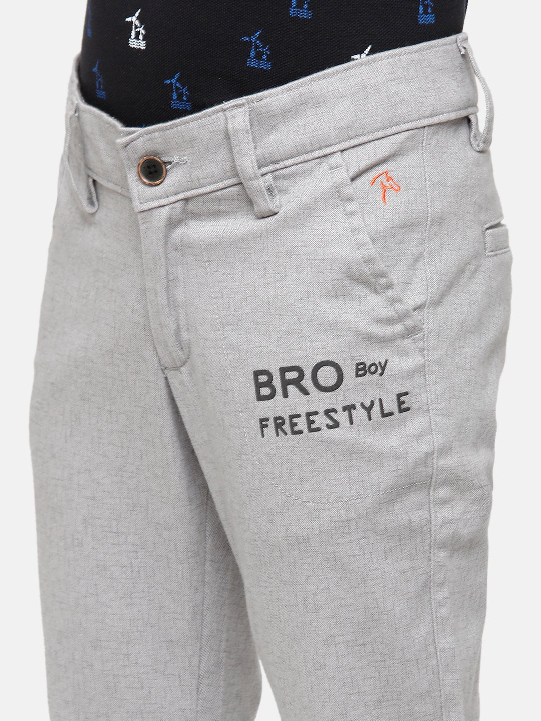 CP Boys Light Blue Solid Slim Fit Trousers Trouser Classic Polo 