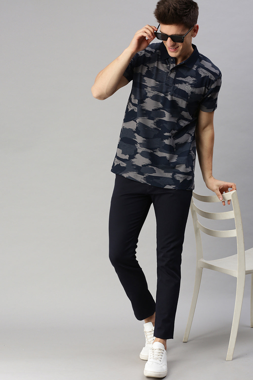 Classic Polo Men's Cotton Half Sleeve Printed Slim Fit Polo Neck Multicolor T-Shirt | Prm - 754 A