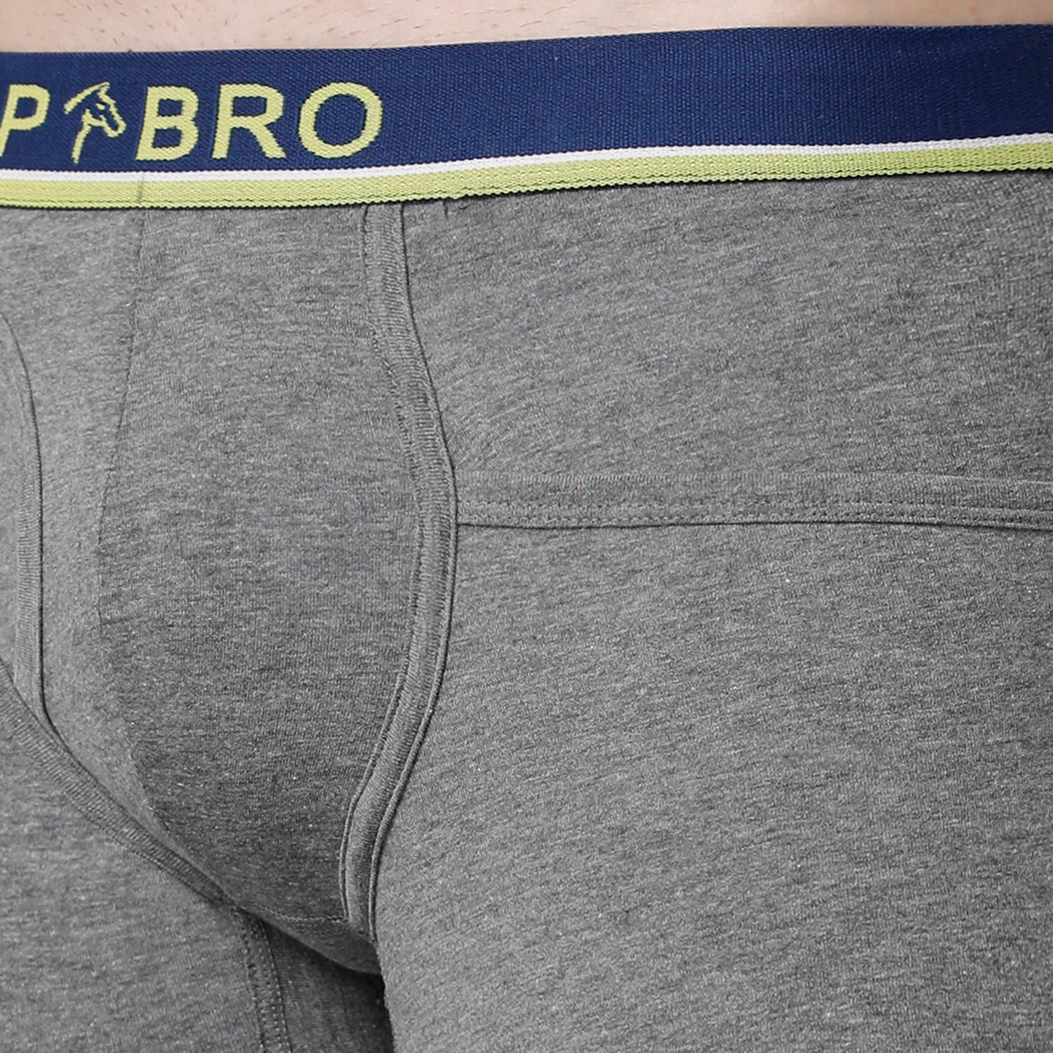 CP BRO Men's Solid Trunks with Exposed Waistband - Dark Grey CP BRO Men's Solid