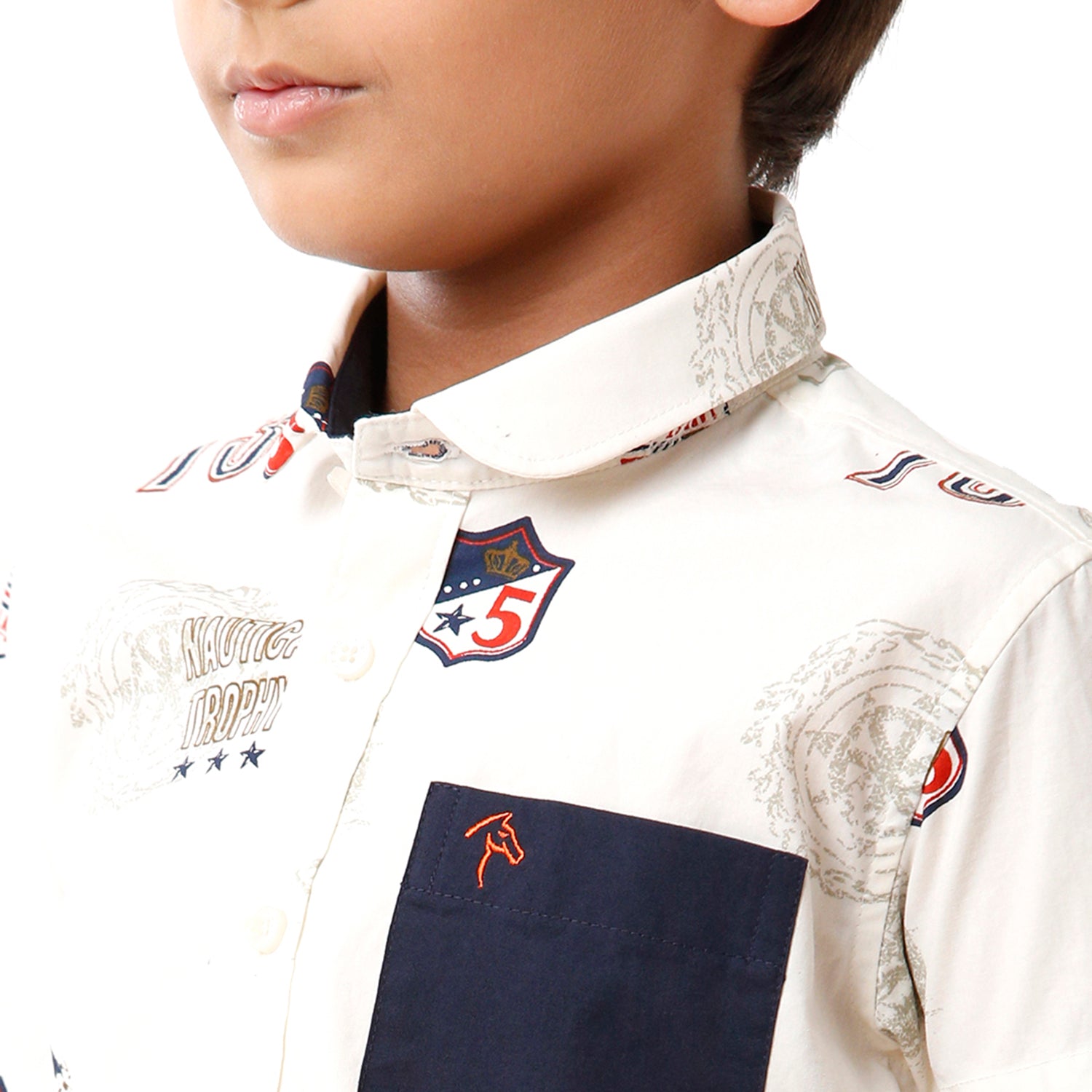 Classic Polo Bro Boys Printed Half Sleeve Slim Fit Multicolor Shirt - BBSH S2 03 B Shirts Classic Polo 