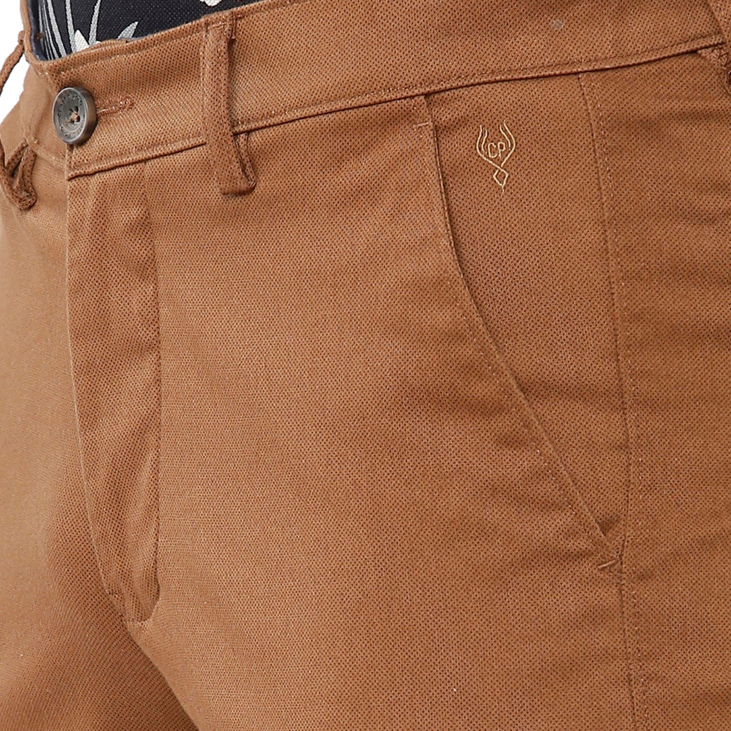 Classic Polo Mens 100% Cotton Solid Slim Fit Khaki Color Trousers - TN1-17 D-RST classic polo trousers Classic Polo 