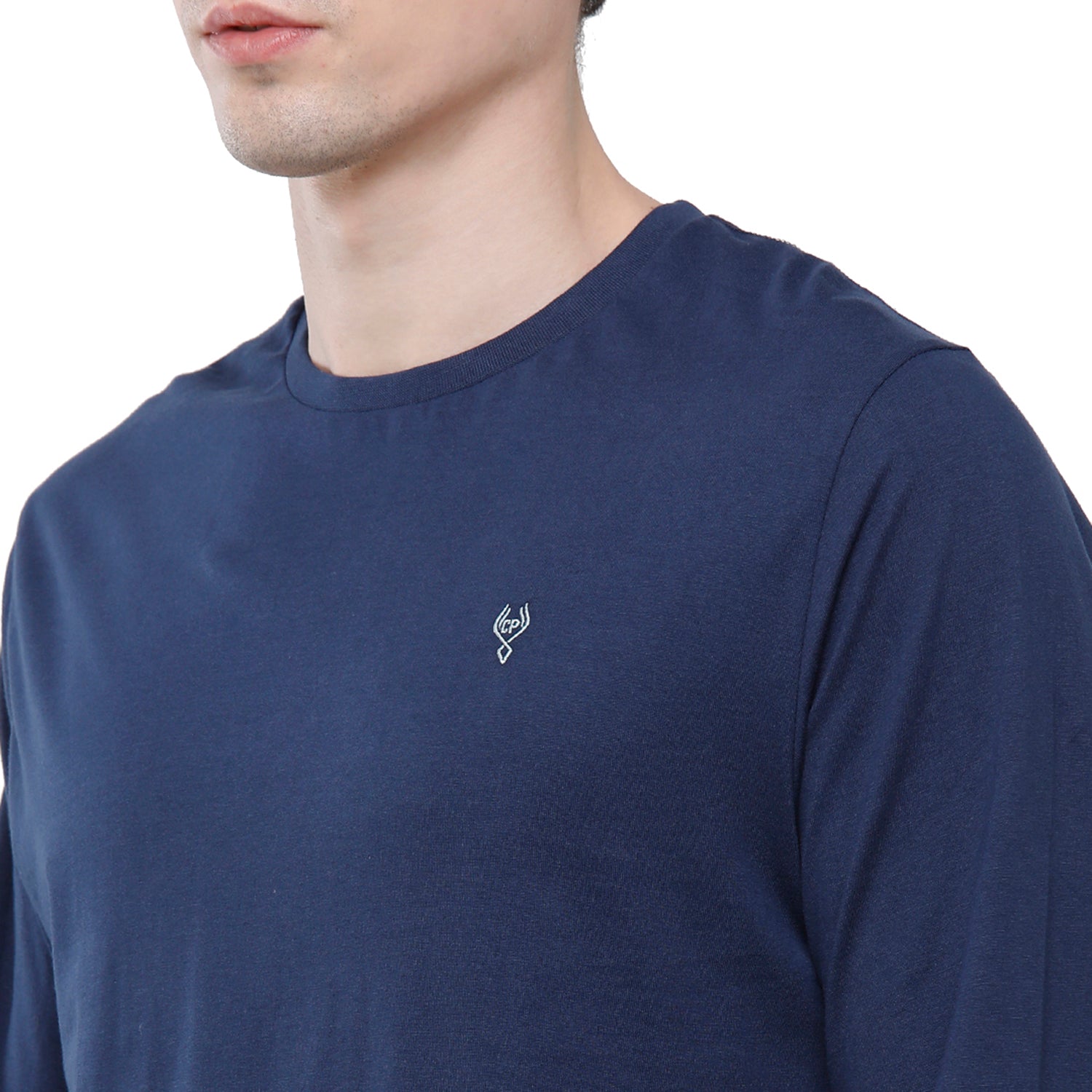 Classic polo Men's Blue Single Jersey Crew Neck Full Sleeve Slim Fit T-Shirt - Comet - 04 T-shirt Classic Polo 