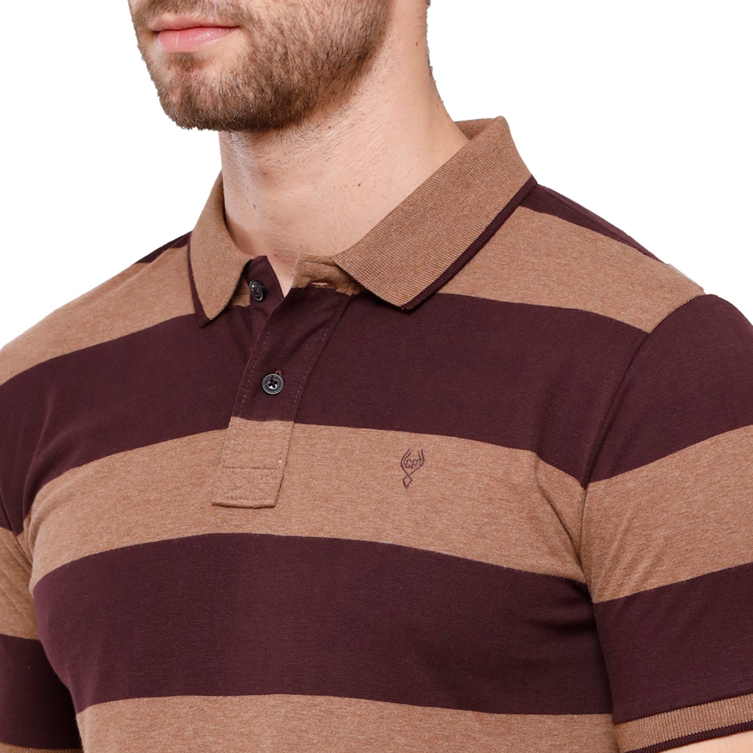 Classic Polo Mens Stripped Half Sleeve Slim Fit Polo Neck T-Shirt (CPEG - 275 A SF P) Classic Polo 