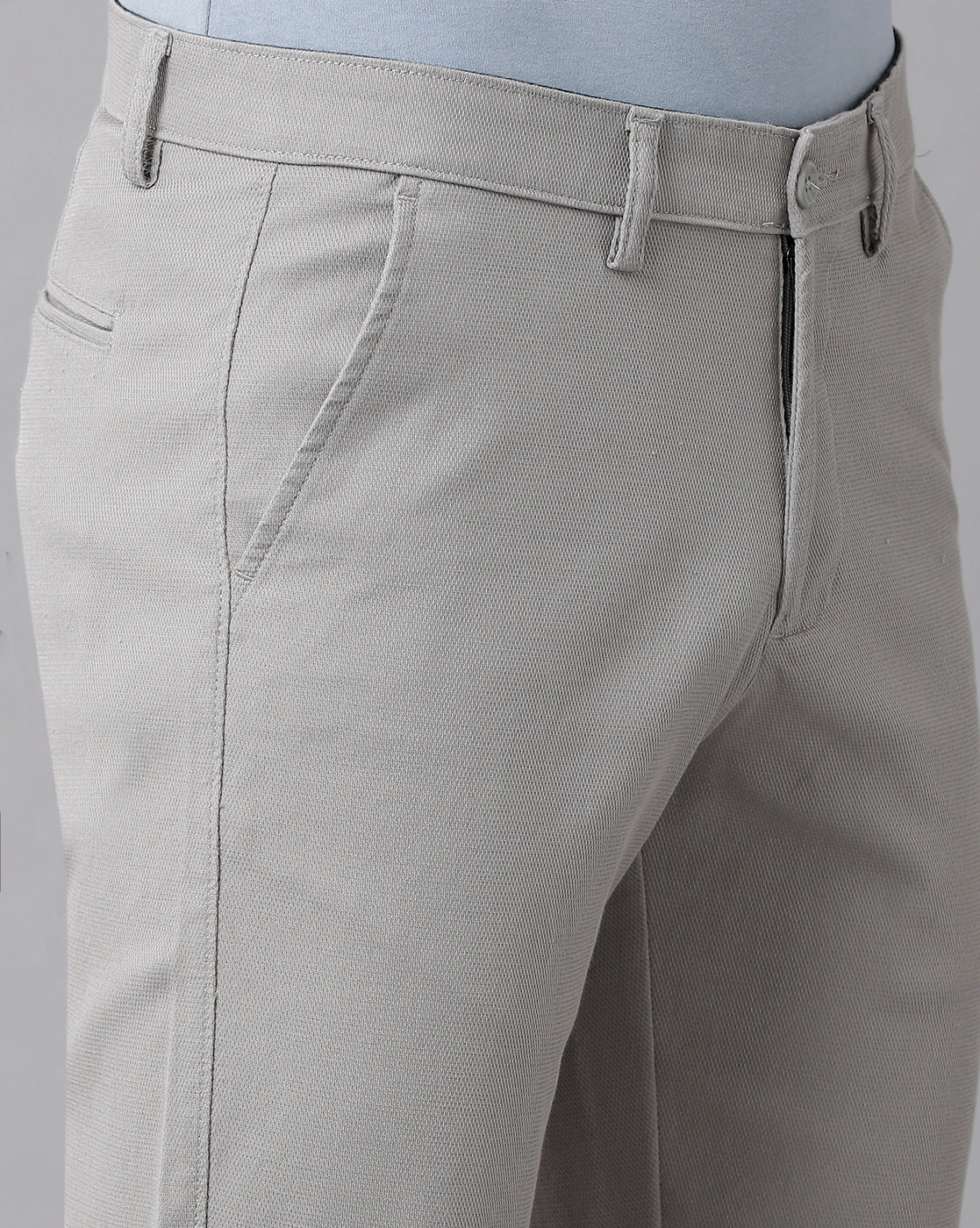 Classic Polo Men's Cotton Solid Slim Fit Blue Color Trousers | Tn2-08 A
