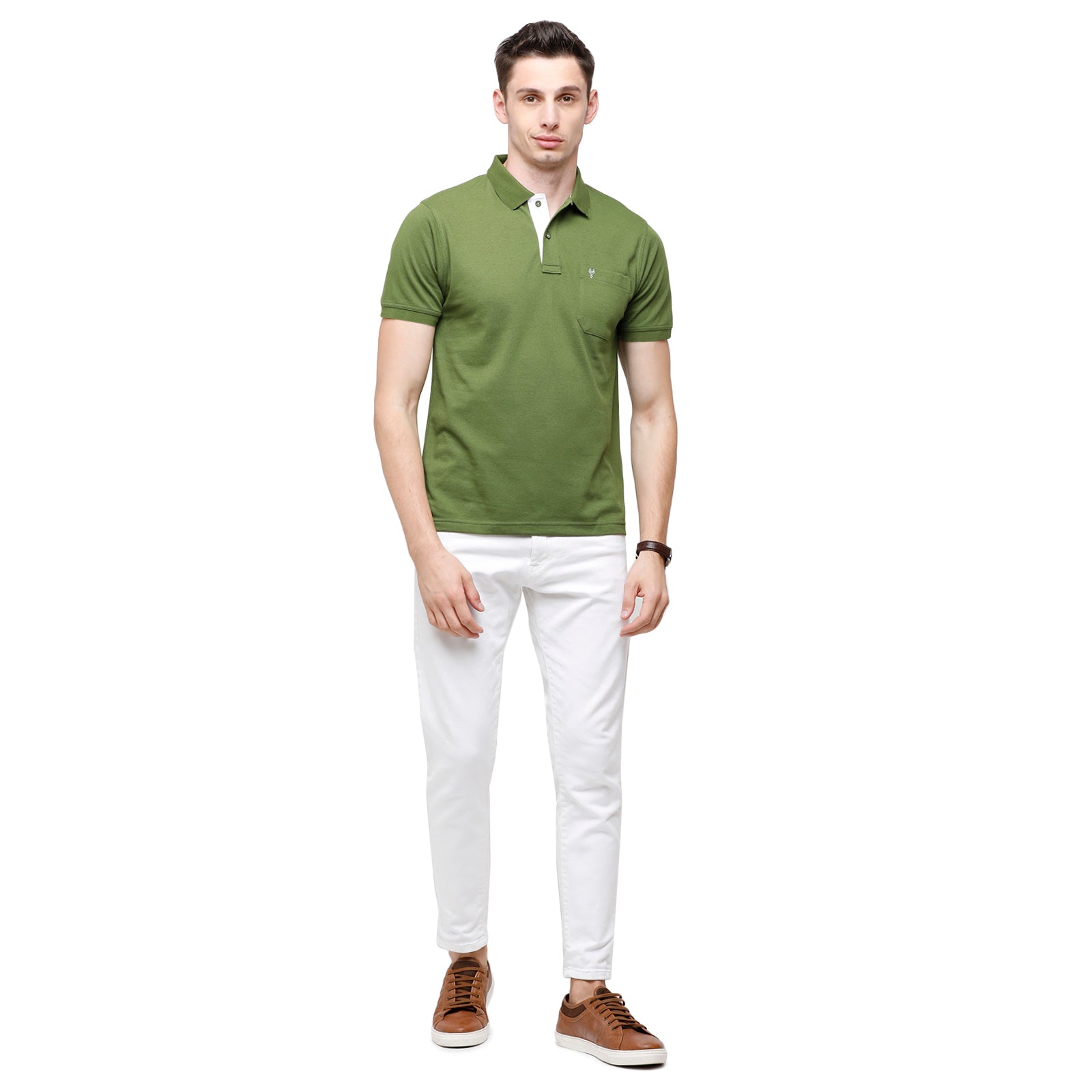 Men's Dark Green Polo Authentic Fit T-Shirt - 4SSN 210 T-shirt Classic Polo 