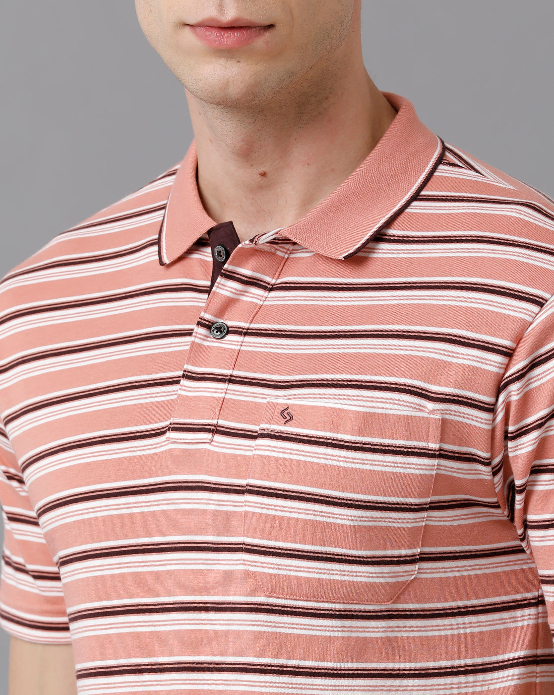 Classic Polo Men's Cotton Striped Authentic Fit Multicolor T-Shirt | Feeders - 202 B