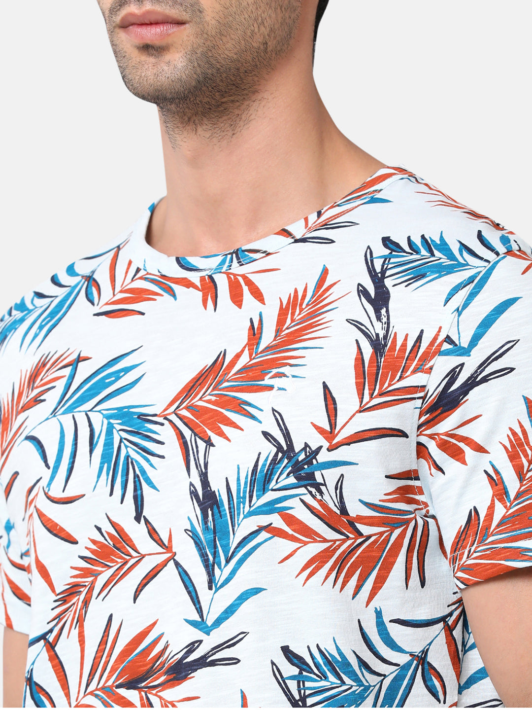 CP BRO Men's Cotton Printed Slim Fit Round Neck Multicolor T-Shirt | Brcn 467 b