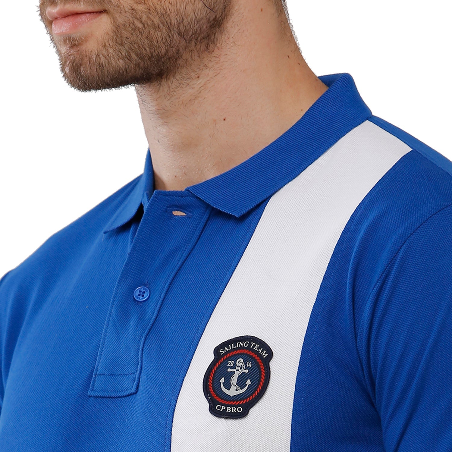 Classic Polo Bro Mens 100% Cotton Color Block Half Sleeve Slim Fit Polo Neck Multicolor T-Shirt (BRP - 321 B SF P) Classic Polo 