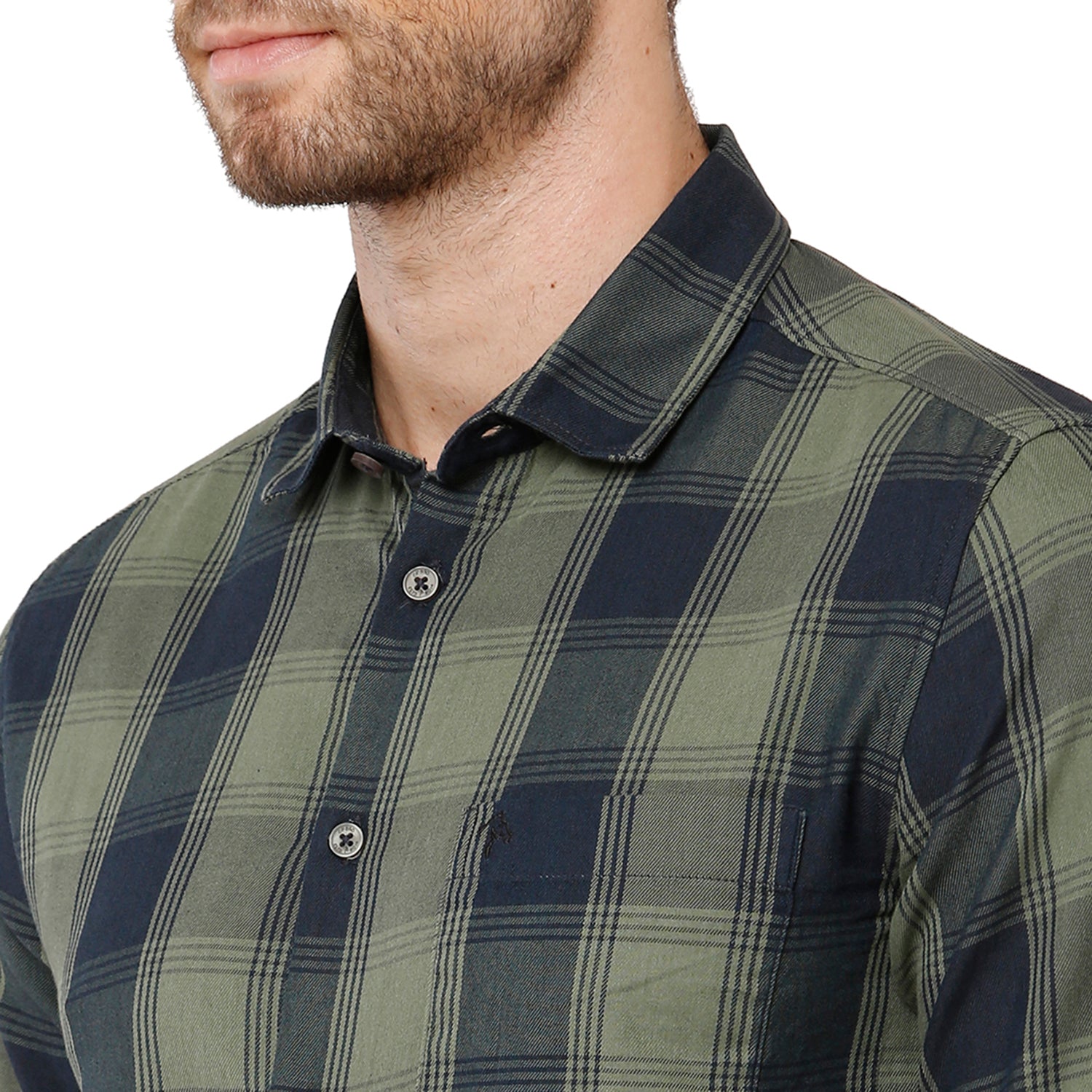 Classic Polo Bro Mens 100% Cotton Checked Full Sleeve Slim Fit Polo Neck Multicolor Woven Shirt (SBN1-52 A-FS-CHK-BSL) Classic Polo 