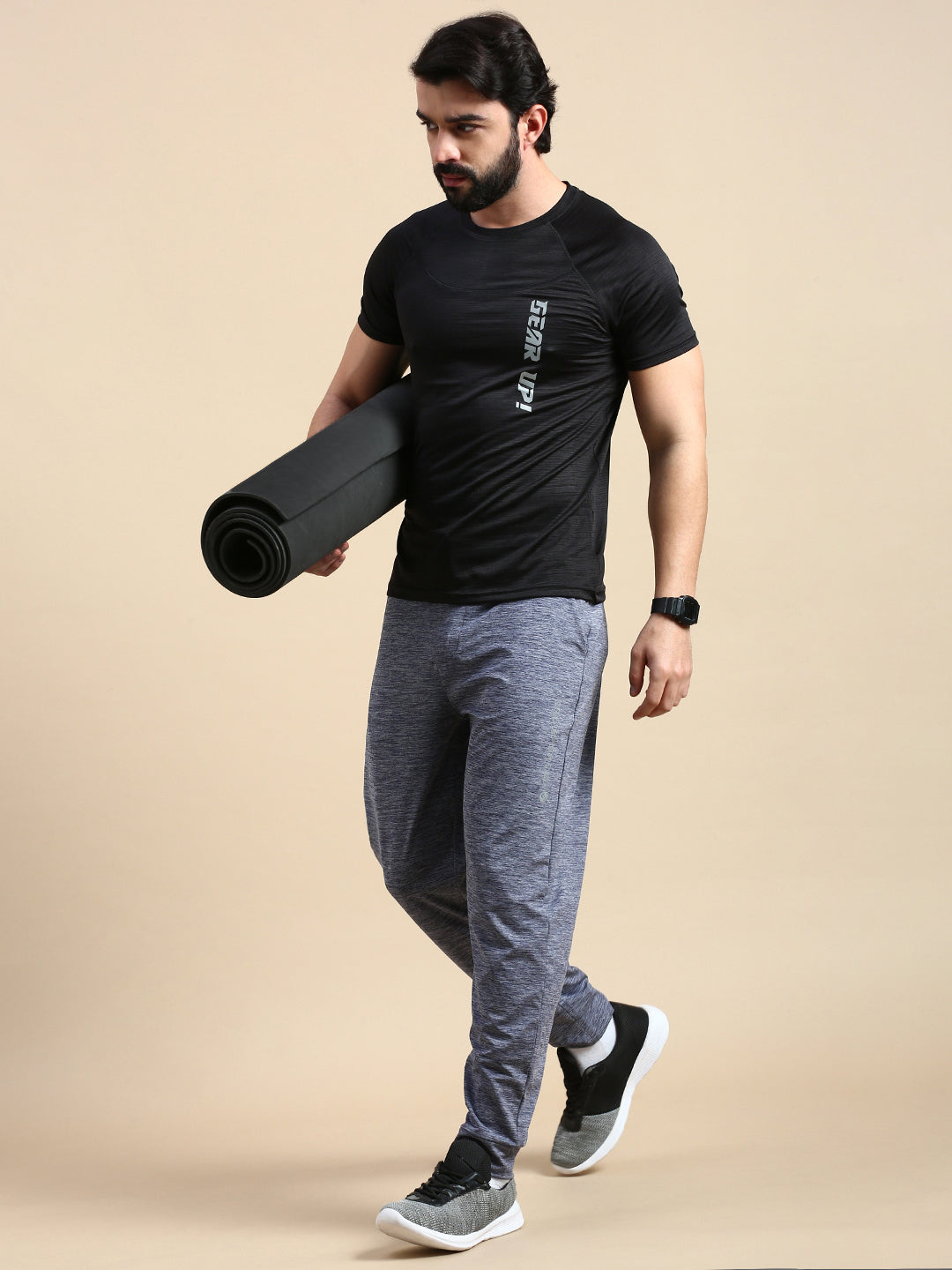 Classic Polo Men's Bottom Polyester Grey Slim Fit Active Wear Track Pants | GEN-X-TP-03 C