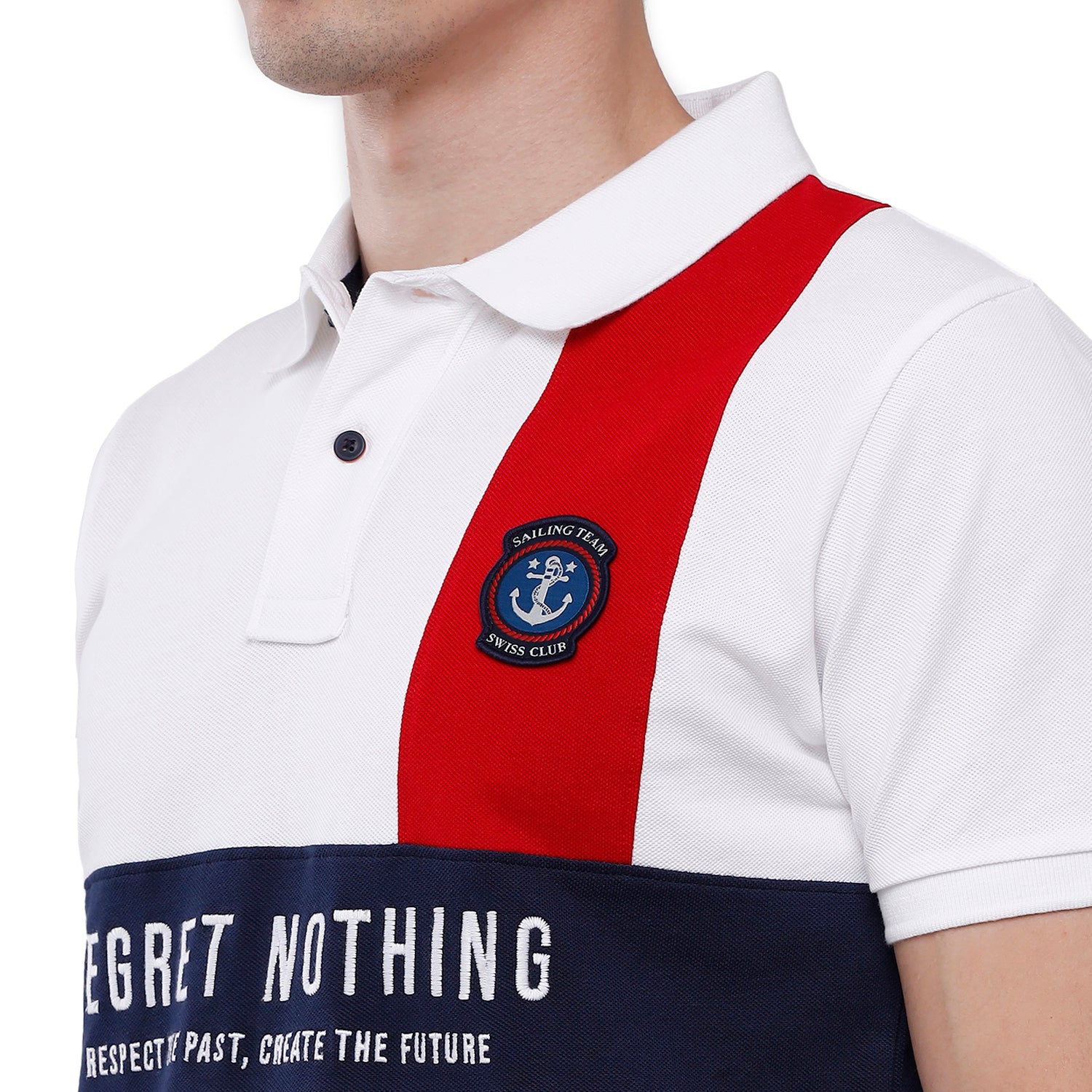 Swiss Club Mens Color Block Half Sleeve Slim Fit T-Shirt (STAG - 201 A SF P) T-shirt Swiss Club 