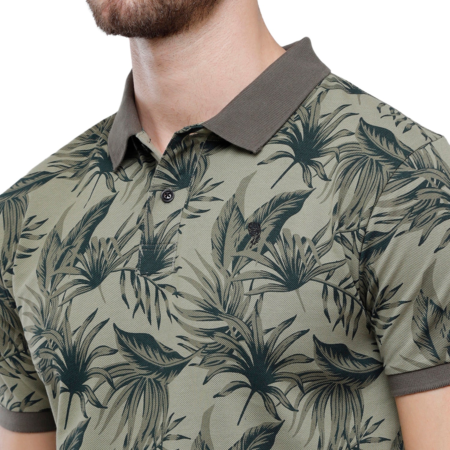 Swiss Club Mens Printed Slim Fit Half Sleeve Polo Neck T-Shirt (STAG - 206 A SF P) T-shirt Swiss Club 
