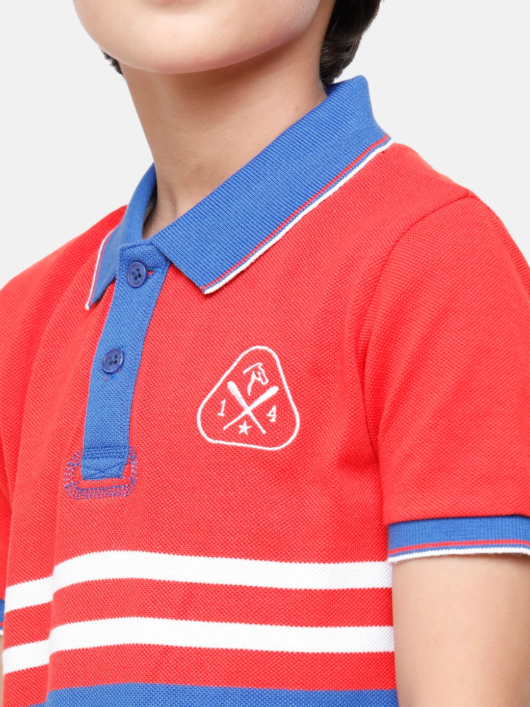 CP Boys Multicolor Stripes Slim Fit Polo Neck T-Shirt T-shirt Classic Polo 