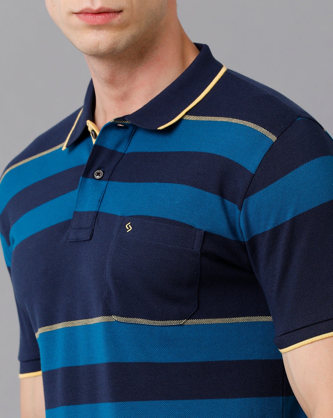 Classic Polo Men's Cotton Blend Striped Slim Fit Multicolor T-Shirt | Adore - 178 A