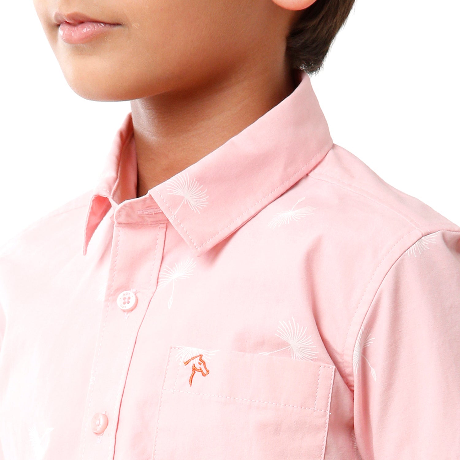 Classic Polo Bro Boys Printed Half Sleeve Slim Fit Pink Color Shirt - BBSH S2 04 B Shirts Classic Polo 