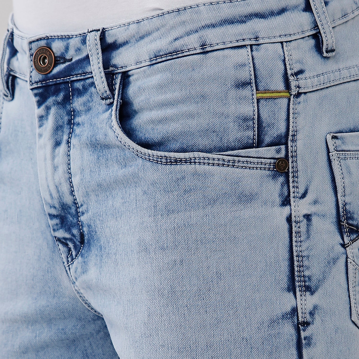 Classic Polo Mens 100% Cotton Solid Slim Fit Blue Color Denim (CPDN1-05 A-ICL-SL-LY) Classic Polo 