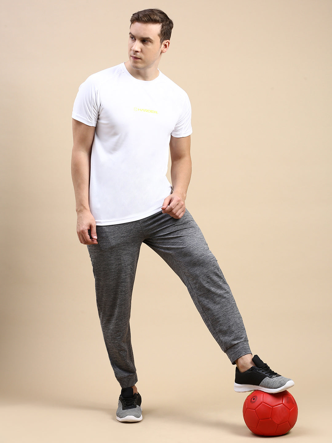 Classic Polo Men's Polyster Dark Grey Slim Fit Active Wear Trackpant