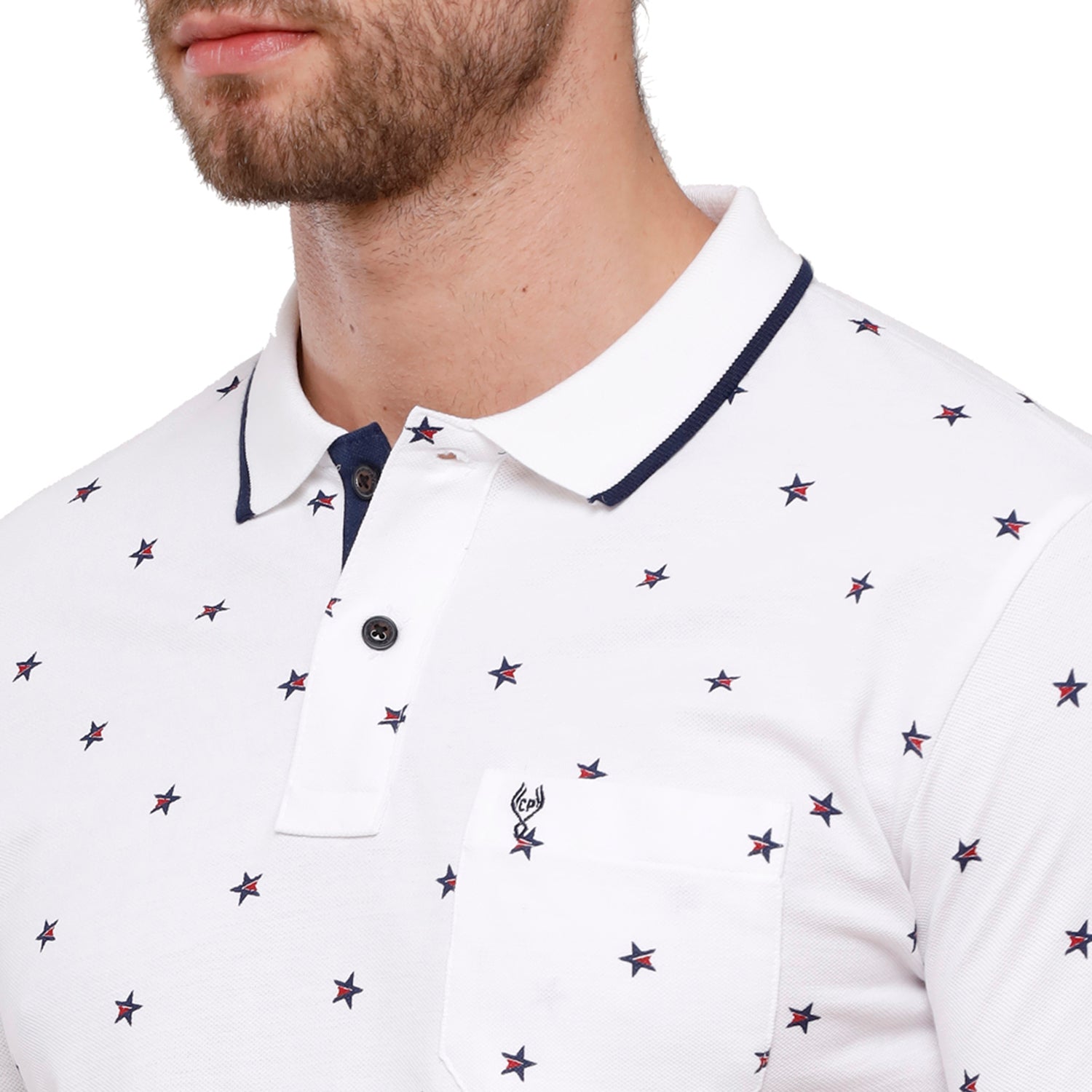 Classic Polo Mens Printed Half Sleeve Slim Fit Polo Neck T-Shirt (BEAU - 161 A SF P) T-shirt Classic Polo 