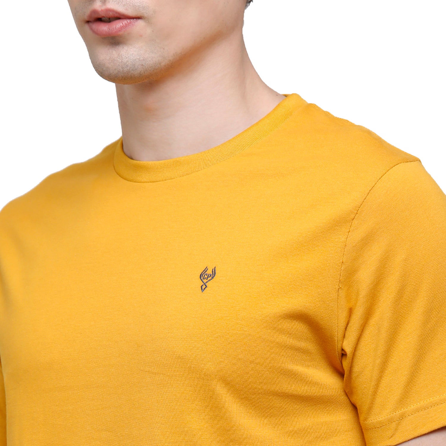 Classic Polo Men's Solid Single Jersey Orange Half Sleeve Slim Fit T-Shirt - Kore-05 T-shirt Classic Polo 