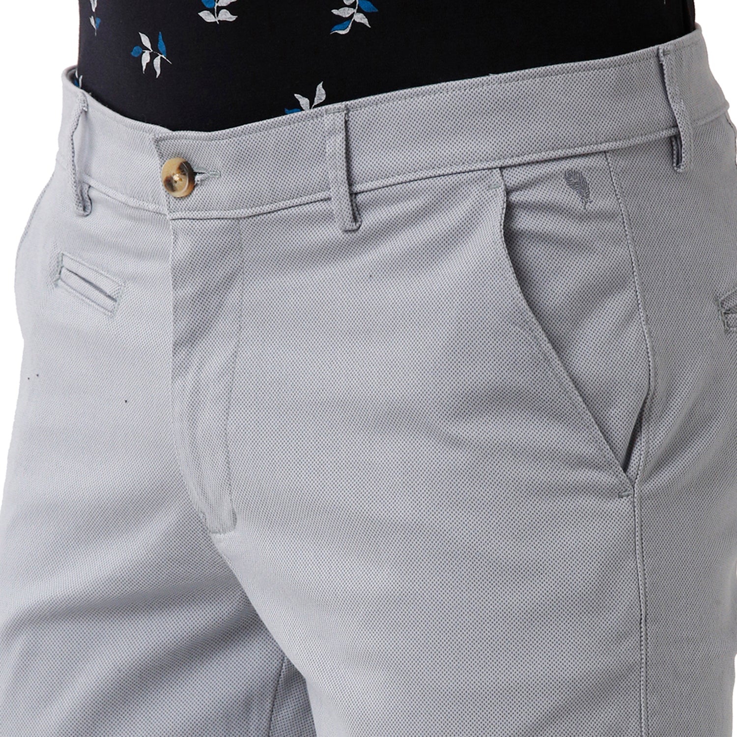 Swiss Club Mens Solid Slim Fit Blue Color Trousers -SC 37 B STB Pants Swiss Club 