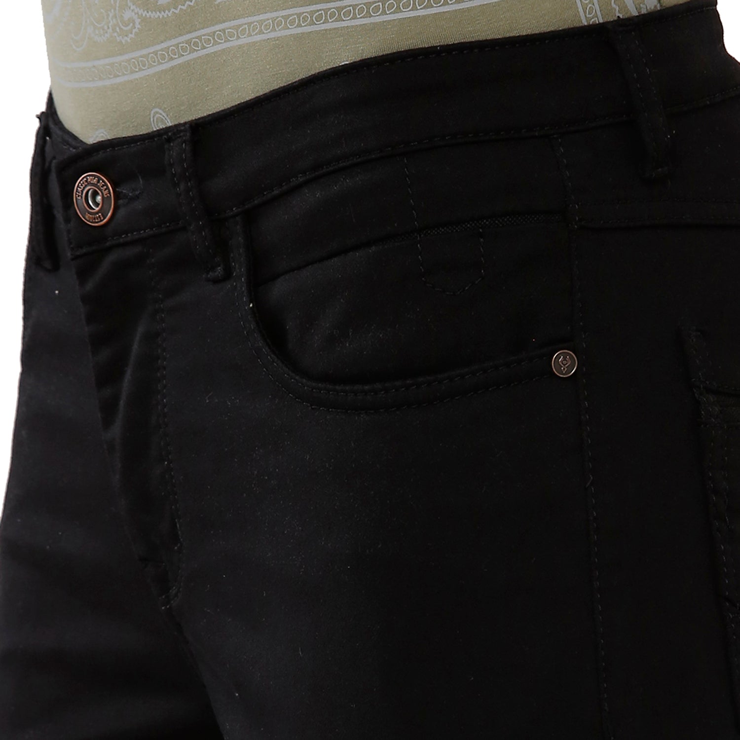 Classic Polo Mens 100% Cotton Solid Slim Fit Black Color Denim - Cpdn1-10 Jeans Classic Polo 
